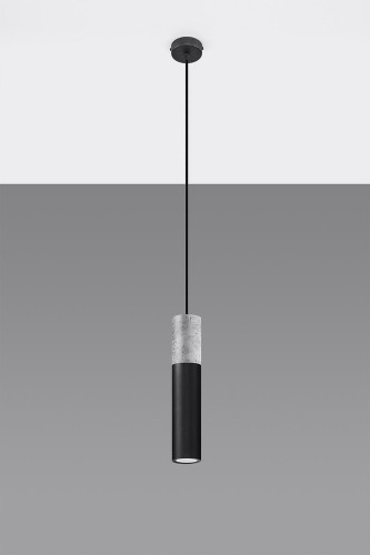 Sollux Lighting Lampa wisząca BORGIO 1 czarny
