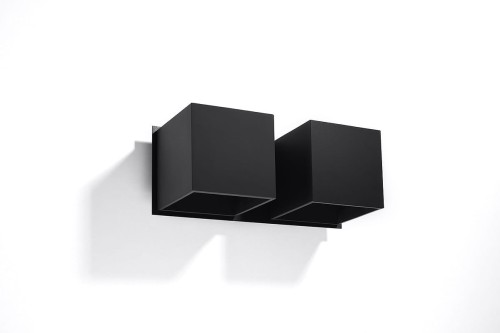Sollux Lighting Kinkiet QUAD 2 czarny DEEP SPACE