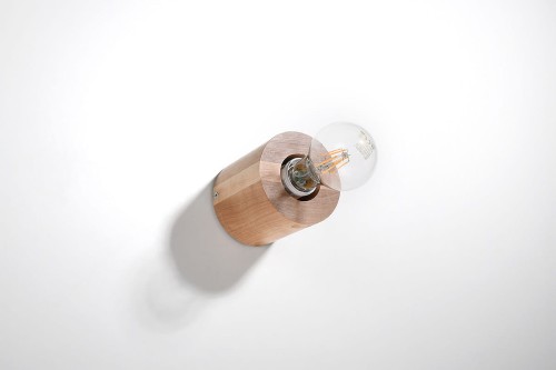 Sollux Lighting Kinkiet SALGADO naturalne drewno PEACH PUFF