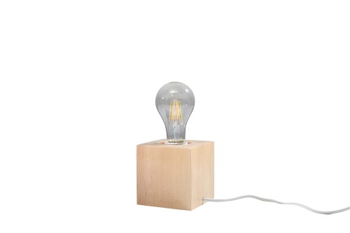 Sollux Lighting Lampa biurkowa ARIZ naturalne drewno PEACH PUFF
