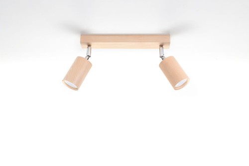 Sollux Lighting Plafon BERG 2 naturalne drewno