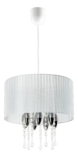MLAMP LAMPA wisząca 661/1 BIA MLAMP abażurowa OPRAWA zwis z kryształkami glamour crystal biały 661/1 BIA