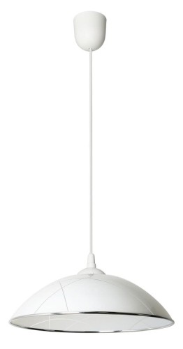 Lampex Lampa wisząca Alice C, biało-srebrna, 70x38 cm