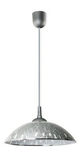 Lampex Lampa wisząca Alice D, szaro-srebrna, 70x38 cm