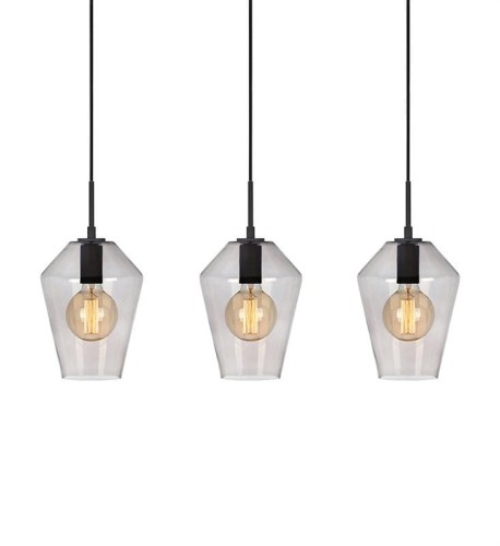 Markslojd LAMPA wisząca RETRO 107132 metalowa OPRAWA listwa ZWIS szklany przydymiony 107132