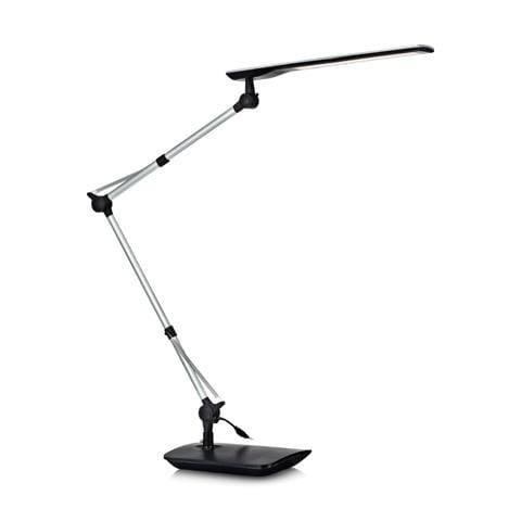 Markslojd nowoczesna Lampka biurkowa NA dotyk STUDY LED 105683 IP20 Srebrny - czarny