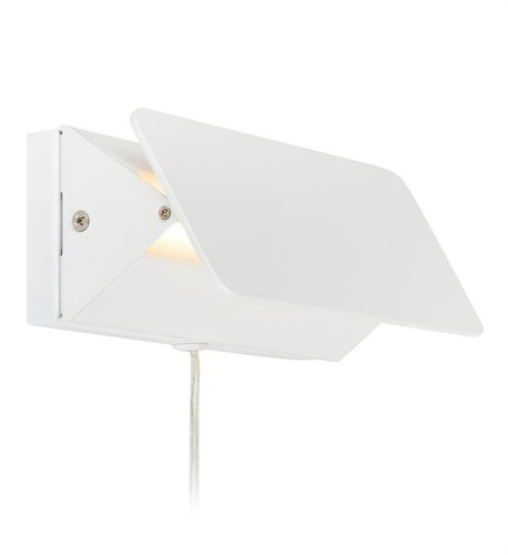 Markslojd Kinkiet LAMPA ścienna CARD 107330 minimalistyczna OPRAWA metalowa LED 4W prostokątna biała 107330