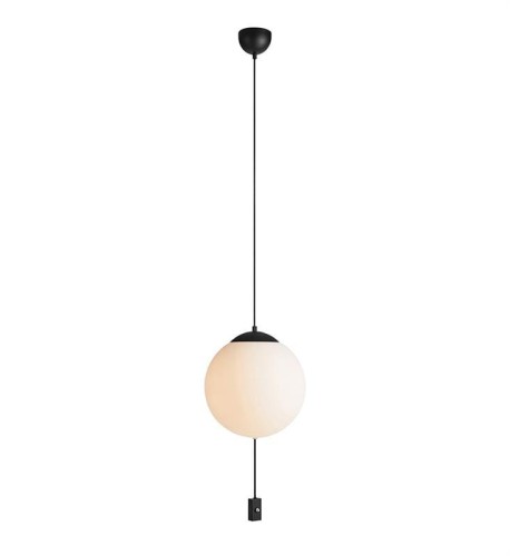 Markslojd Lampa wisząca HERE 107902 czarno-biała oprawa sufitowa w nowoczesnym stylu 107902