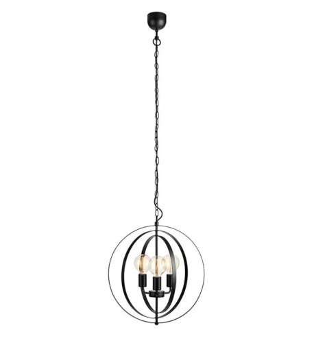 Markslojd Lampa wisząca Orbit 107942 czarna oprawa sufitowa w klasycznym stylu 107942