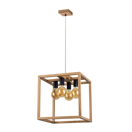 Spotlight Kago lampa wisząca 4-punktowa dąb olejowany/czarny 61540474 61540474
