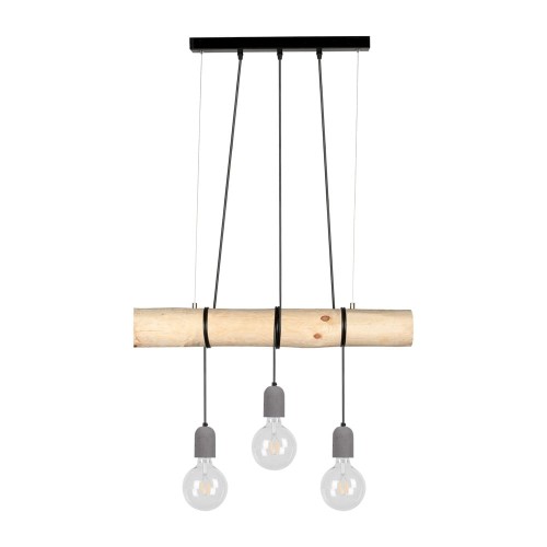 Spotlight Trabo Concrete lampa wisząca 3-punktowa sosna naturalna/czarny /szary 68499304 68499304