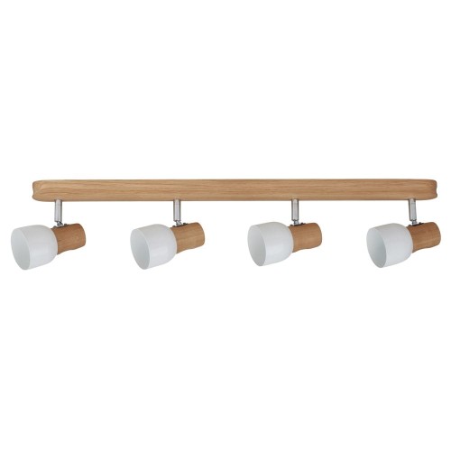 Spot-Light Lampa sufitowa Svantje z elem. z drewna dębowego