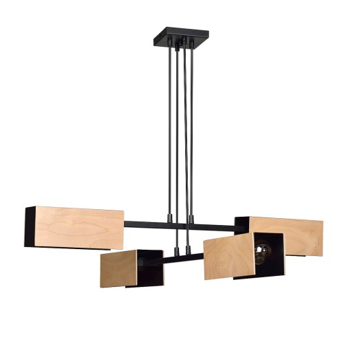 Emibig Zaper lampa wisząca 4-punktowa czarna 616/4 0616/4