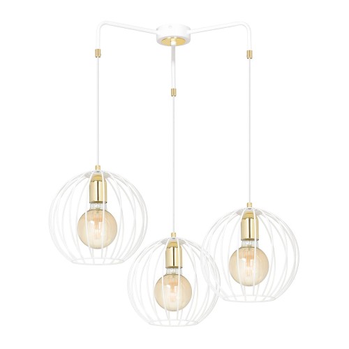 Emibig Albio lampa wisząca 3-punktowa biała 145/3 145/3