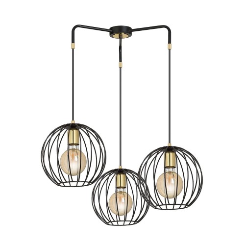 Emibig Albio lampa wisząca 3-punktowa czarna 144/3
