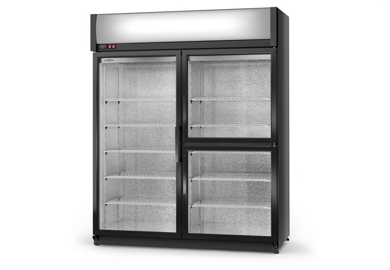 Energooszczędna szafa chłodnicza przeszklona RAPA SCh-S 1400 3D AG ecoline