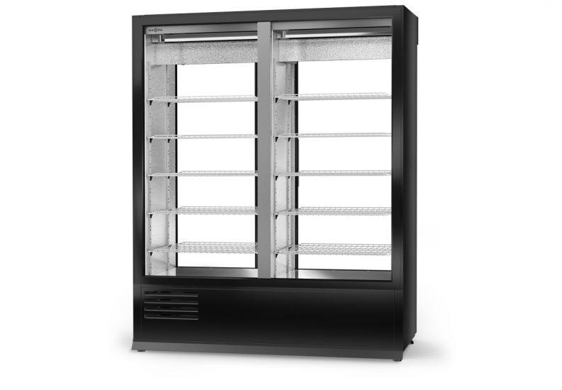 Energooszczędna szafa chłodnicza dwustronnie przeszklona RAPA SCh-2S 1600 1D ecoline