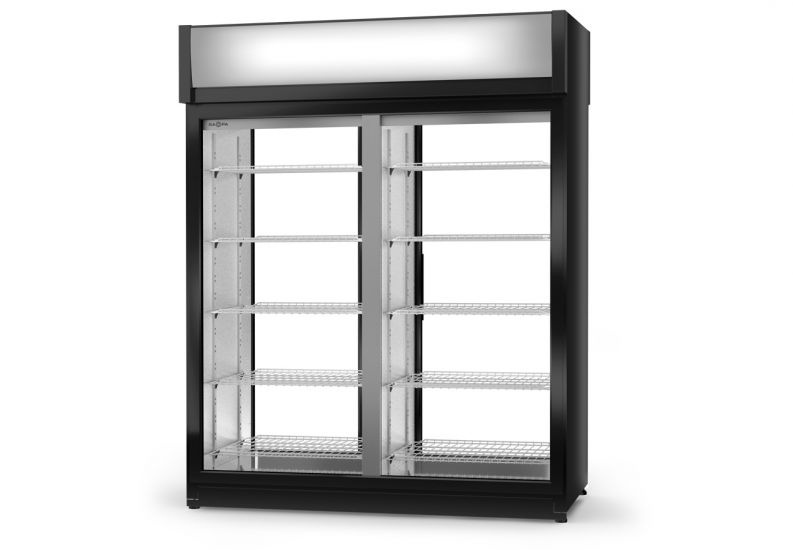 Energooszczędna szafa chłodnicza dwustronnie przeszklona RAPA SCh-2S 1200 1D AG ecoline