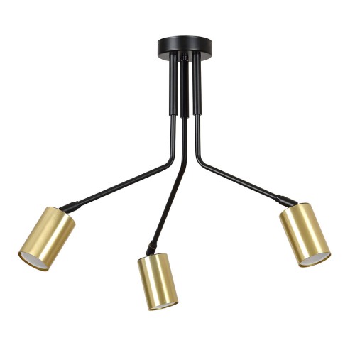Emibig Verno lampa sufitowa 3-punktowa czarna 655/3