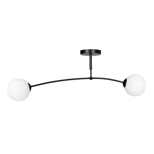 Emibig Pregos lampa sufitowa 2-punktowa czarna 670/2 670/2