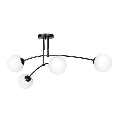 Emibig Pregos lampa sufitowa 4-punktowa czarna 670/4 670/4