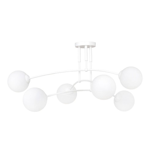Emibig Pregos lampa sufitowa 6-punktowa biała 671/6 671/6