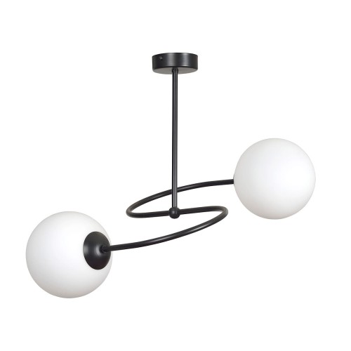 Emibig Selbi lampa sufitowa 2-punktowa czarna 734/2B