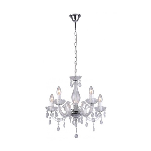 Zuma Line Kryształowa LAMPA wisząca OPRAWA Żyrandol DO salonu MAGNOLIA RLD94016-5A Chrom