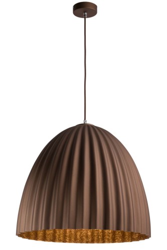 Sigma brązowa lampa wisząca miedziana wewnątrz TELMA 32025 lampa sufitowa z dużym brązowym kloszem 32025
