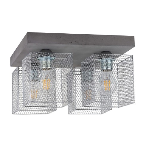 Spotlight Gittan lampa sufitowa 4-punktowa szara/chrom 8172436