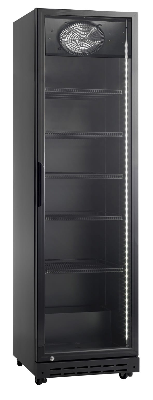 Szafa chłodnicza przeszklona RQ429-BLACK | 394l | czarna (SD429)