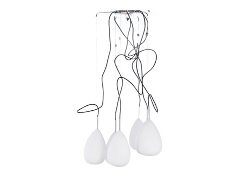 Azzardo Lampa wisząca nowoczesna, Biały MIRAGE 6 MD 1016-6A