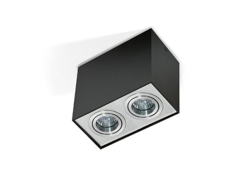 Azzardo ELOY 2 GM4204 BK/ALU LAMPA NATYNKOWA Aluminium/ CZARNY