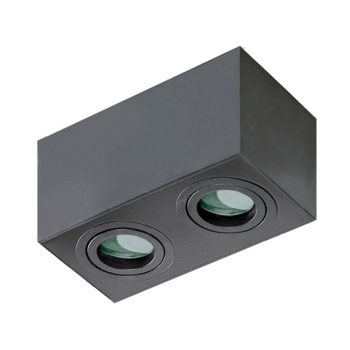 Azzardo Plafon Brant 2 square IP44 AZ2879 czarna oprawa w nowoczesnym stylu AZ2879