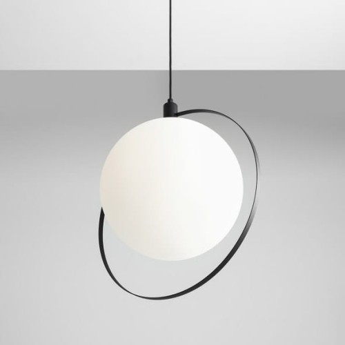 MLAMP LAMPA wisząca 1049G1 ADX modernistyczna OPRAWA szklana ZWIS kula ball biały czarny 1049G1