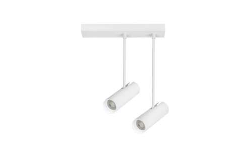 Azzardo Lens Square lampa sufitowa (spot) 2-punktowa biała AZ3519