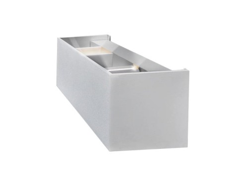 Azzardo Kinkiet LAMPA ścienna GAMBINO 2 LC8005-2WH prostokątna OPRAWA metalowa LED 12W minimalistyczna IP44 biała LC8005-2WH