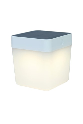 ECO-Light Modna solarna lampa stołowa LED Table Cube, biała