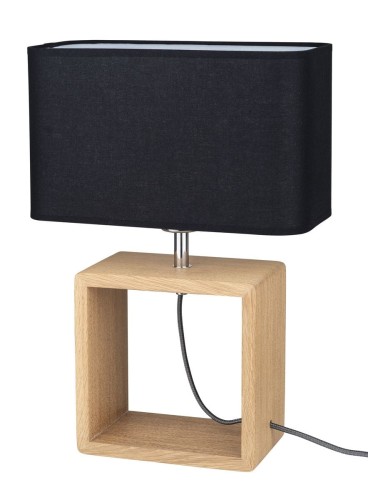 Britop Cadre lampa stołowa 1-punktowa dąb olejowany/czarny 7704974 7704974