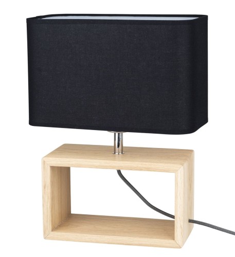 Britop Cadre lampa stołowa 1-punktowa dąb olejowany/czarny 7724974 7724974