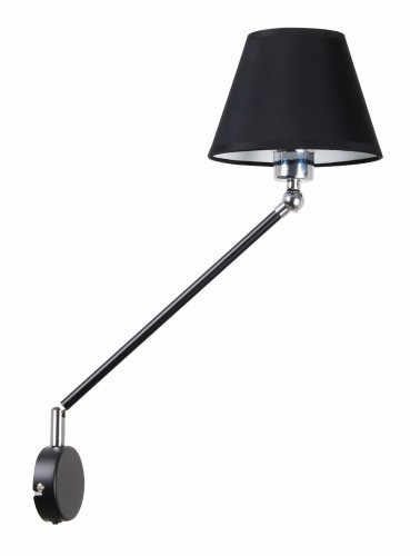 Candellux Lighting kinkiet na wysięgniku czarny FILLY 21-73891 lampa ścienna z włącznikiem do sypialni 21-73891