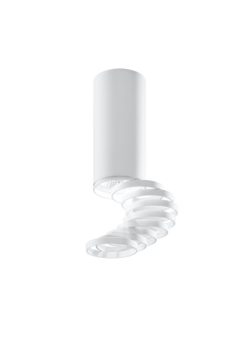 Candellux Lighting biała lampa sufitowa TUBA 2282725 lampa natynkowa biały walec z ruchomymi pierścieniami 2282725
