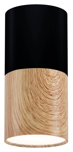 Candellux Lighting czarna tubka sufitowa LED 2282862 TUBA oprawa natynkowa czarny walec GU10 do kuchni 2282862