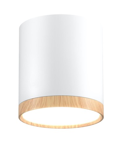 Candellux Oprawa natynkowa TUBA IP20 śr. 6.8 cm biała LED