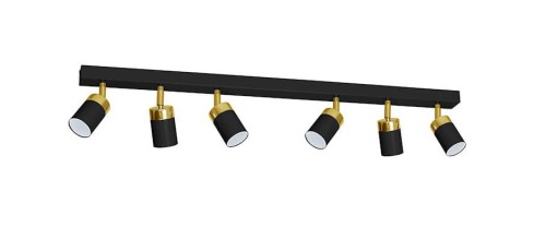 Milagro Lampa sufitowa JOKER BLACK/GOLD 6xGU10 MLP6126