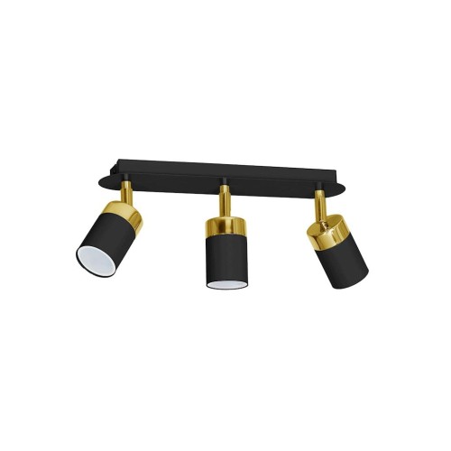 Milagro Lampa sufitowa JOKER BLACK/GOLD 3xGU10 MLP6125