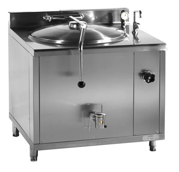 Resto Quality Kocioł warzelny parowy z grzaniem pośrednim opcja mieszadła 100 l zużycie pary ~50 kg/h 900x900x900 mm RQLR-101N