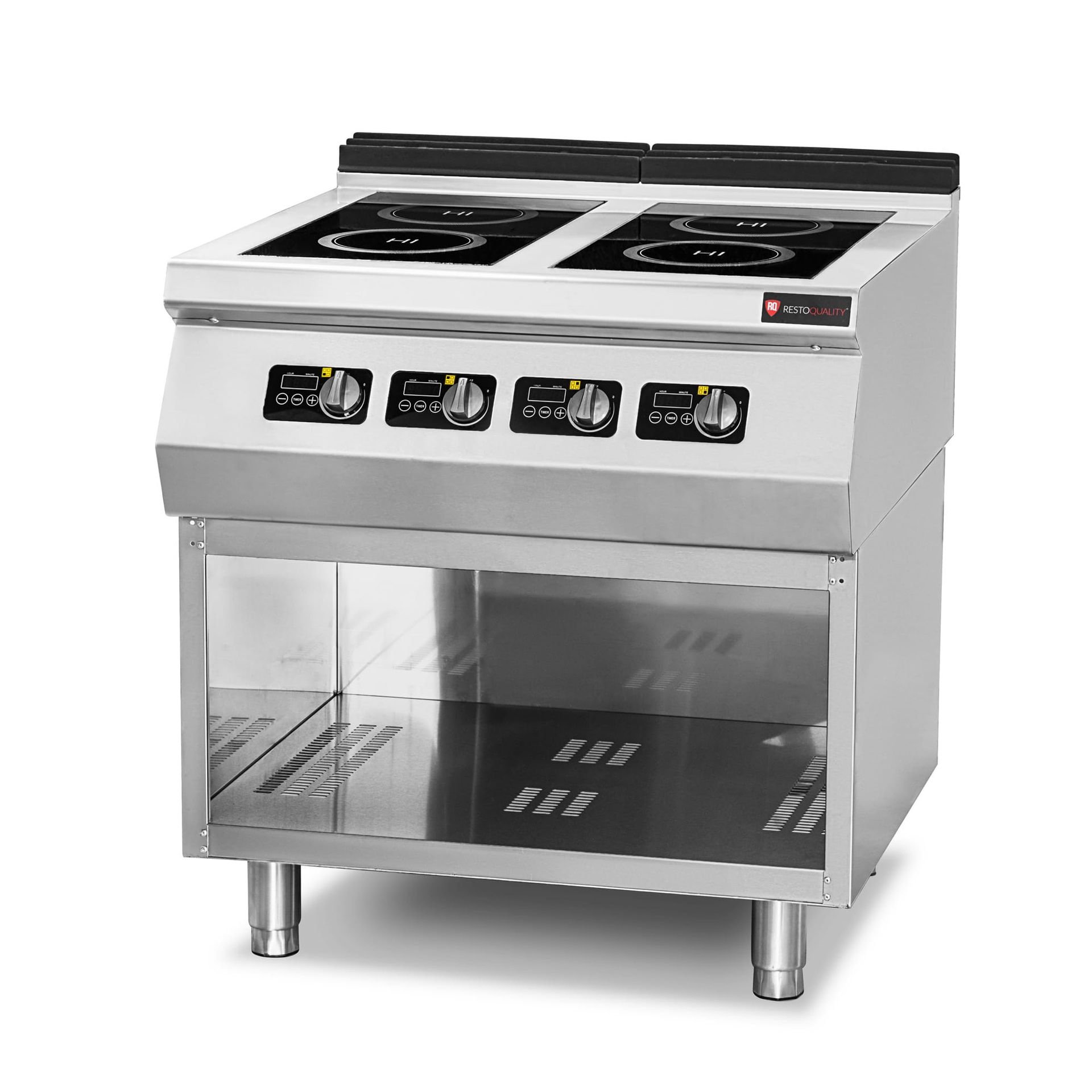 Resto Quality Kuchnia indukcyjna 4-palnikowa 14 kW 400V podstawa otwarta linia 900 RQ.PLS.9IND020