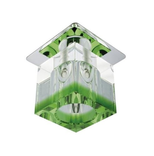 Candellux Podtynkowa halogenowa OPRAWA sufitowa OCZKO SK-19 2299948 chrom Zielony - transparentny