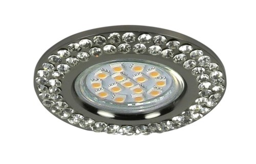 Candellux SOC-02 BK Czarny z kryształkami GU10 50W 230V Oczko sufitowe 2251042 2251042